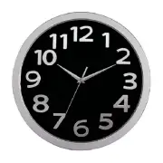 NEW Carven Round Wall Clock 330mm Black