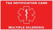 Multiple Sclerosis TSA Notification Wallet Air Travel Card MS - Quantity