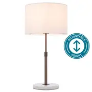 Placin Table Lamp Height Adjustable Bronze Ivory | Telbix Lighting