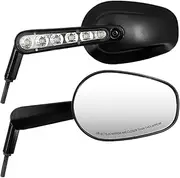 for Harley 2009-2017 XL72 Motorcycle Rear View Mirrors Turn Signals Light Lamp End Side Mirror Motorbike Side Mirrors Rear Side Mirror(2)