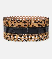 [Alaia] Alaïa Small leather corset belt Inch 23.5 brown