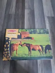 NWTMelissa & Doug Kissing Horses 200 Piece Red Barn Farm Childrens Jigsaw Puzzle