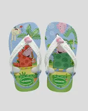 [Havaianas] Havaianas Toddlers' Peppa Pig Flip Flops Shoes in White Size 18 18 White