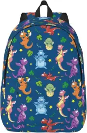 Cute Dinosaur Backpack Laptop Bag Durable Canvas Capacity Large Cute Backpacks T