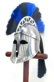 Greek Helmet Medieval Corinthian Armor Helmet Costume Knight Helmet With plume