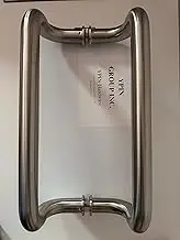 Generic YPIN Hardware Stainless Steel 12"" Offset Door Pull Handle (Brushed Nickel)
