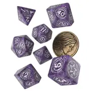 The Witcher Polyhedral Painted Lavender Dice Set Yennefer Lilac and Gooseberries