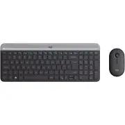 Logitech MK470 wireless keyboard+mouse kit, Slim, US INTL layout, Graphite Black