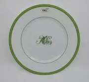 RAYNAUD TROPIC GREEN DINNER PLATE - Monogram - 10 3/4" 0509D