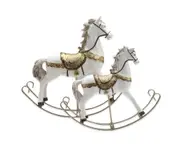 bulk 6 Xmas Rocking Horse Polyresin 21x19cm