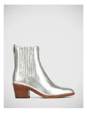 [Wittner] Jiamy Metallic Leather Ankle Boot in Silver