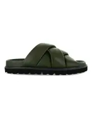 [Senso] Lan Leather Slides in Green