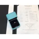 (已售出)TIFFANY&CO.-經典六爪單鑽戒指主石0.36CT(F/VS1)-PT950-附戒盒證書紙袋絨布袋
