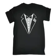 Tuxedo White - Mens Funny Novelty T-Shirt Tshirts BLACK T Shirt