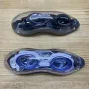 2 Pairs Aegend Swimming Goggles UV Shield Anti Fog Adjustable Strap Black & Blue