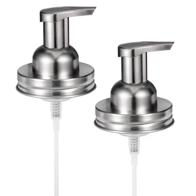 Amolliar Mason Jar Foaming Soap Dispenser Pump Lids, Rustproof Stainle