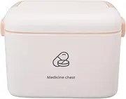 Large Plastic Medicine Storage Boxes with Removable Trays, Family First Aid Kit Containers - Home Medicine Organizer Cases for Medical Supplies(White)