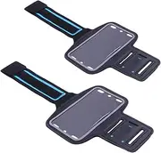 Abaodam 2pcs Running Armband Black arm Band Fitness Mobile Arm Bag Cell Phone Armband for Running Cellphone arm Bag Waterproof Phone Pouch arm Phone Bag Sports Phone Stand Men and Women