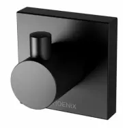 Phoenix RADII ROBE HOOK Square Plate MATTE BLACK *Australian Brand