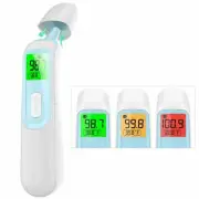 Forehead Thermometer, No Touch Infrared Digital Ear Thermometer with Fever Alarm