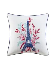 Jla Home Eiffel Tower 20 x 20 Inches Decorative Pillow,Eiffel Tower,20 X 20
