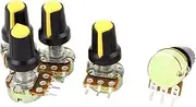 Aexit 5pcs (Potentiometer) 250K OHM 3 Terminals Linear Taper Rotary Audio B Type (16ry777qf118) Potentiometer B250K