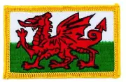 Patch Embroidered Patch Flag Land Wales Welsh Thermoadhesive