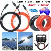 Extension Cable Solar Panel Wire Connectors To Regulator 10Awg 12Awg 4mm² 6mm²
