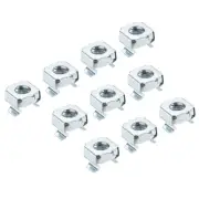 M8 Cage Nut Carbon Steel for Server Rack Cabinet Blue White 30Pcs