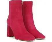 Sam Edelman Z100128 Magenta Suede Codie High Block Heel Booties Size 9.5 M