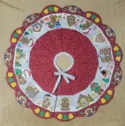 Embroidered "Gingerbread" Christmas Tree Skirt