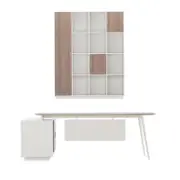 Office Desk with Bookshelf Package