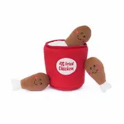Zippypaws Burrow Bucket Of Chicken Interactive Soft Dog Toy