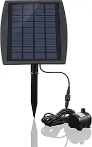 Baceyong 9V 2.5W 200L/H Solar Panel Powered Water Feature Pump Outdoor Submersible Water Pump for Pond Garden Pool