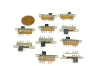 10 Pieces Slide switch SS24E04 2P4T 10pin vertical double row toggle E27