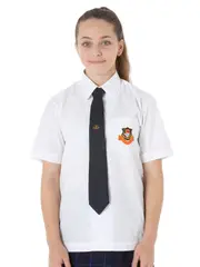 Snr Unisex SS White Overshirt With Emb