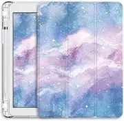 JeLLYPIE for iPad (A16) 11th/10th Generation Case(2025 11-inch/2022 10.9-inch), Soft Translucent Back, Slim Smart Cover with Pencil Holder for iPad 10th/11th, Galaxy