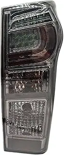 Car Rear LED Tail Light Assembly，Compatible With Isuzu DMax 2012-2016 2017 2018 2019 With Wire Harness Bulbs 8961253983 898125393(Smoked -right)