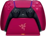 Razer Quick Charging Stand - Quick Charging Stand for PlayStation 5 Controller (Quick Charge, Curved Cradle Design, Powered by USB, One-Handed Navigation) Cosmic Red