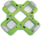 Intex Lounge Island Inflatable 4 Seat PVC Pool Raft Green 110 x 110 x 19 inches