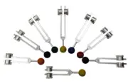 Radical 8 Chakra Soul Weighted Tuning Fork w Colored Rubber Ball Activator Pouch