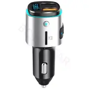 Bluetooth 5.0 Wireless Car FM Transmitter Radio Car Charger Adapter MP3 Player (for: Fiat)