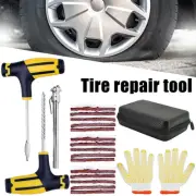 Tubeless Tyre Puncture Repair Kit Tool Auto Tire Plug Kit with 15 Rubber GrZms