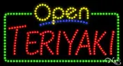 NEW “OPEN TERIYAKI" 32x17 SOLID/ANIMATED REAL LED SIGN W/CUSTOM OPTIONS 25586