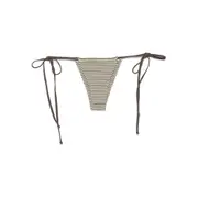 [Frankies Bikinis] Frankies Bikinis X Bella Hadid Tia String Bikini Bottoms M NEUTRALS/BROWN
