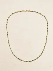 [JIA JIA] JIA JIA - 14- Karat Gold Emerald Necklace - Green - One size One size Green