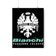 Bianchi Passione Celeste Logo Poster Size 16" x 20"