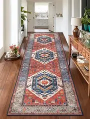 Runner Rug for Hallways Washable Non Slip Runner Rug, 2'6"x10' Long Boho Rug