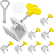 Window Locks, 8 Sets Sliding Security Window Locks with Key for Vertical Hori...