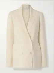 [Gabriela Hearst] Gabriela Hearst - Bowen Double-breasted Knitted Wool Blazer - Ivory - x large x large Ivory